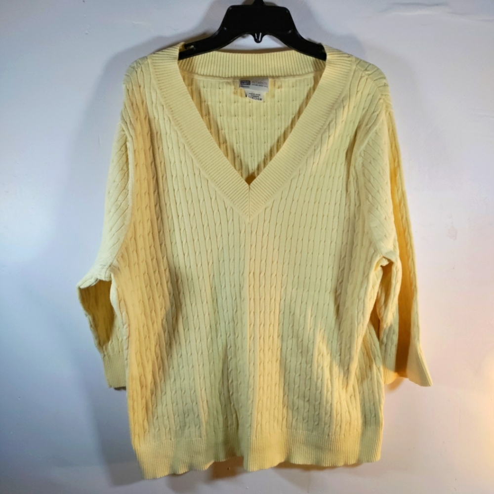 Faded Glory Yellow Sweater 22w/24w